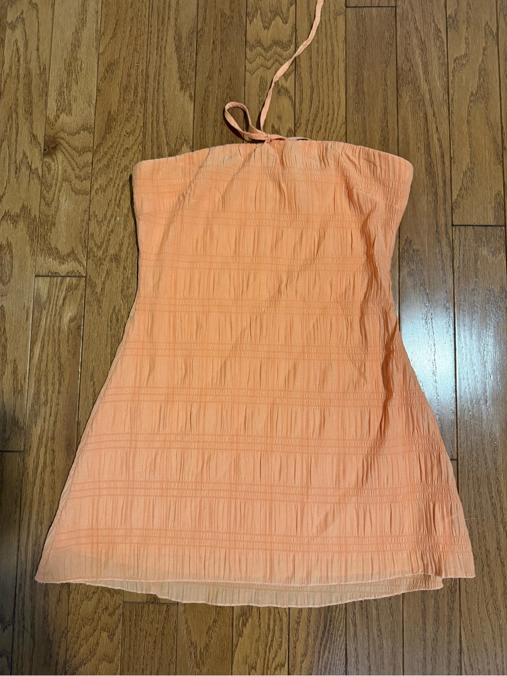 Orange Strapless Sundress